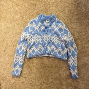 LA HEARTS by PacSun - Blue and White Knit Sweater